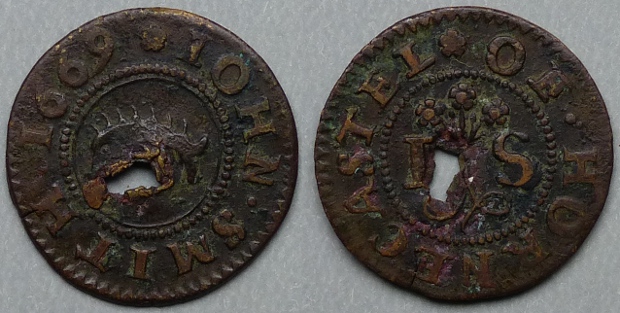 Horncastle, John Smith 1669 farthing
